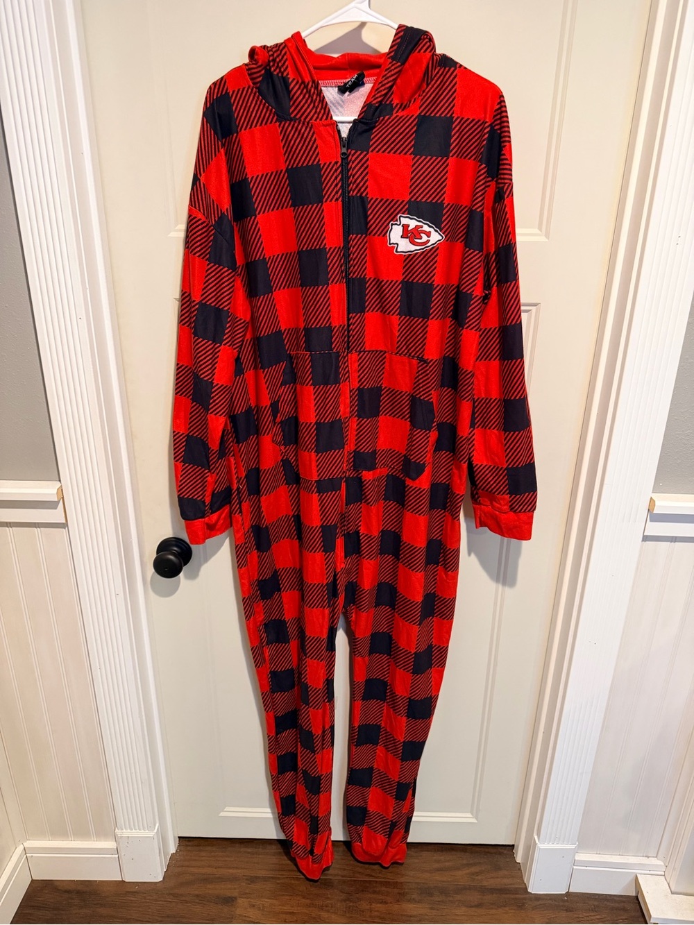 Kansas City Chiefs Plaid One-Piece Jumper - Large